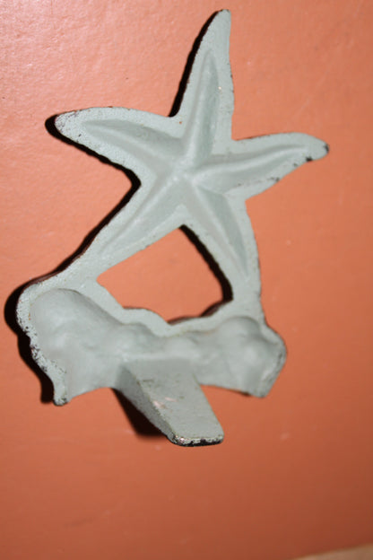 Starfish Bookends, Nautical Decor, Coastal Decor, Starfish Decor, Home Office Shelf Decor, Free Ship BL-64
