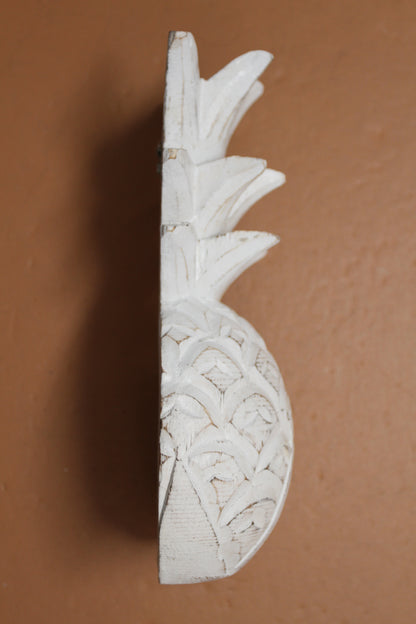 1 WALL HANGING,Half Cut Wood Pineapple,Bath Decor Kitchen Wall Decor,All Occasion Gifts,- T-