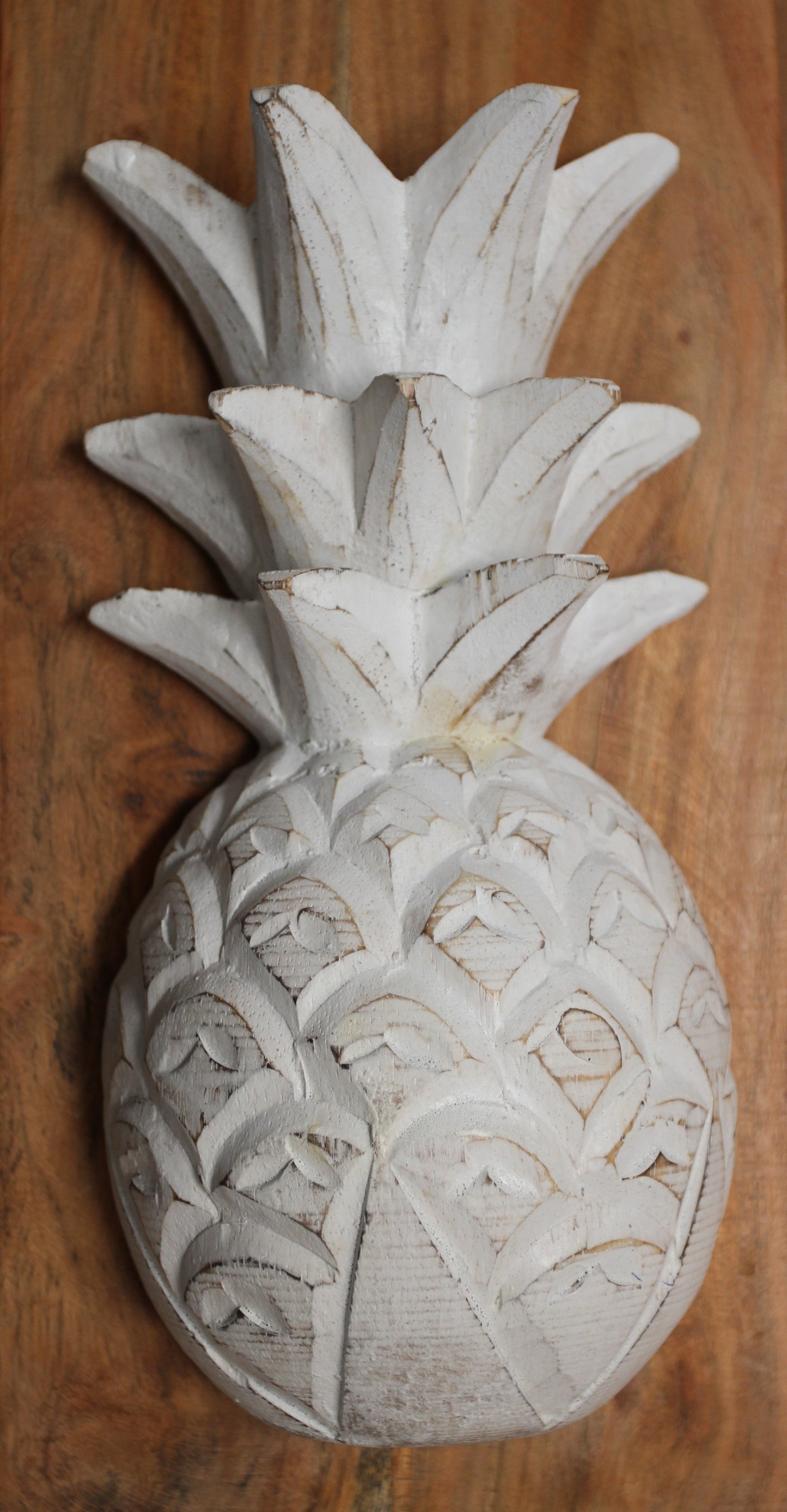 1 WALL HANGING,Half Cut Wood Pineapple,Bath Decor Kitchen Wall Decor,All Occasion Gifts,- T-