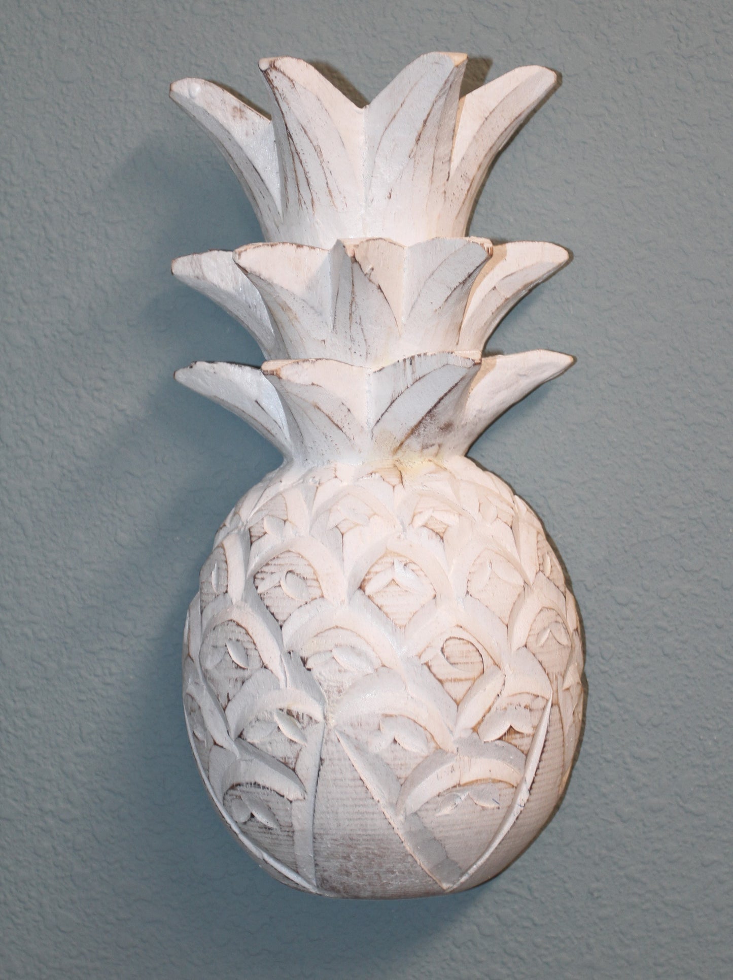 1 WALL HANGING,Half Cut Wood Pineapple,Bath Decor Kitchen Wall Decor,All Occasion Gifts,- T-