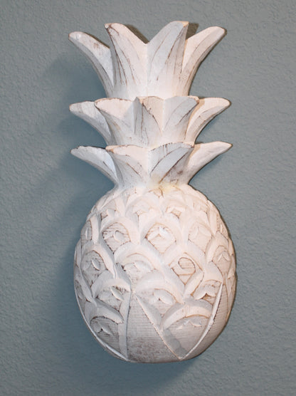 1 WALL HANGING,Half Cut Wood Pineapple,Bath Decor Kitchen Wall Decor,All Occasion Gifts,- T-
