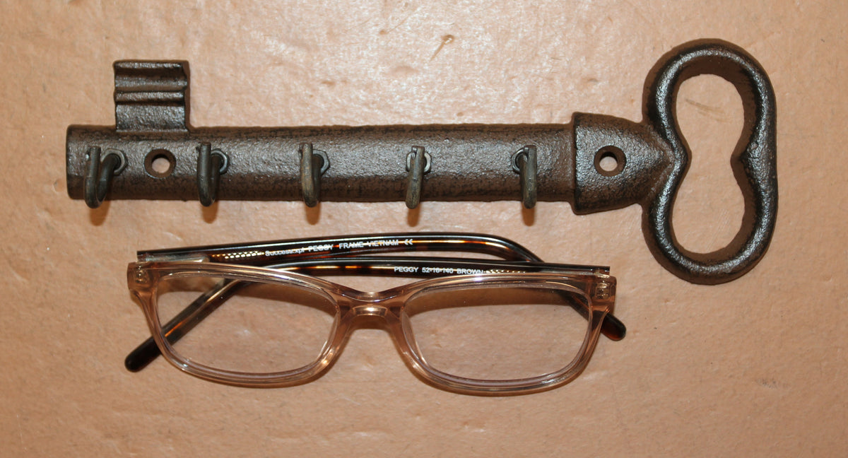 2-GIANT KEY WALL HOOKS,Entry Accents,5 Useful Hooks,Country Decor,Gifts,Skeleton Key Style,H-121