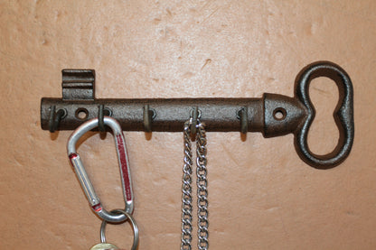 2-GIANT KEY WALL HOOKS,Entry Accents,5 Useful Hooks,Country Decor,Gifts,Skeleton Key Style,H-121