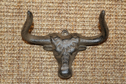 LONGHORN HOOKS, Large Double Wall Hooks, Farm, Ranch, Country And Western Decor Wood Craft Supply, Coat Hooks, Fathers Day Gift, W-64A