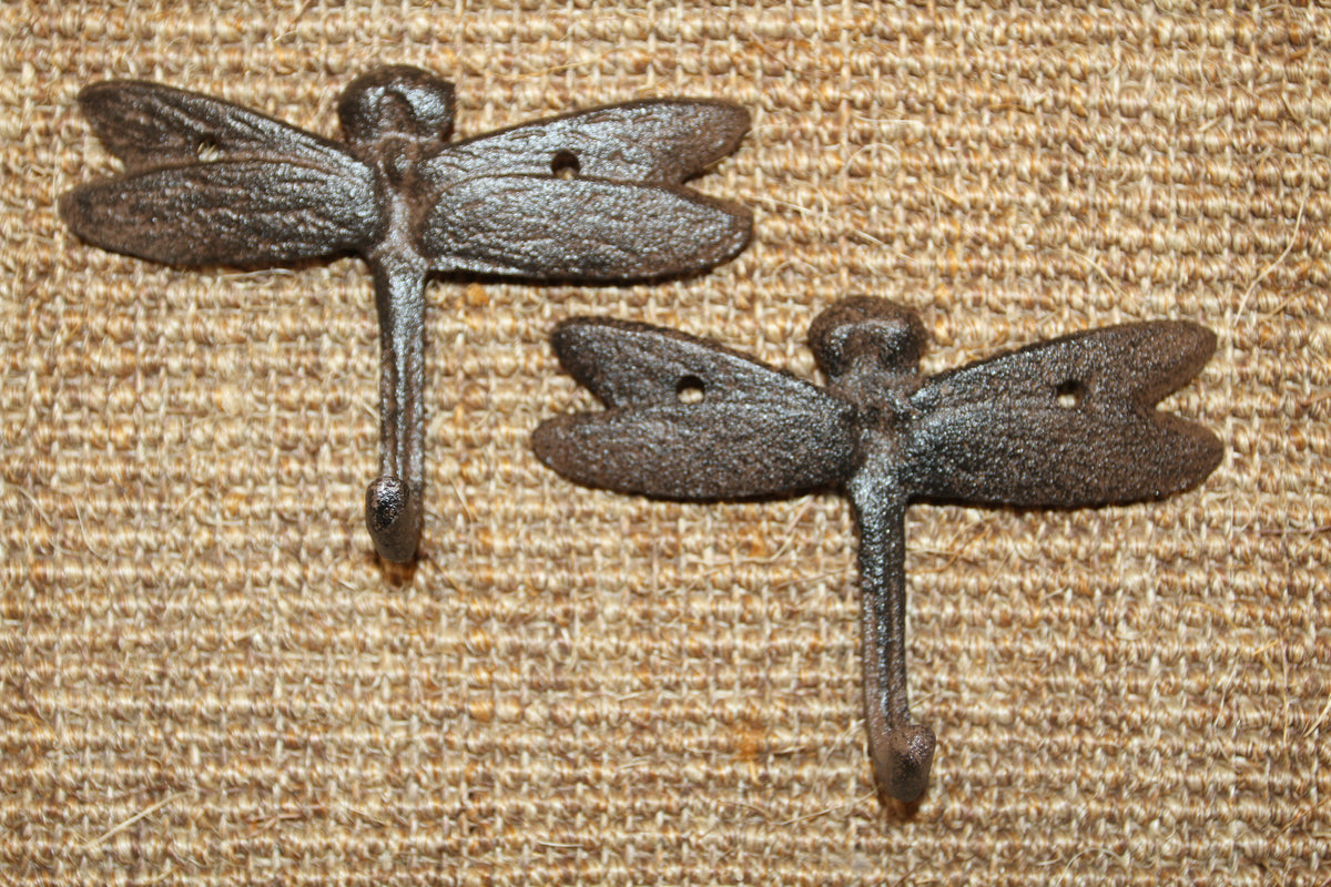 2-Medium DRAGONFLY Wall Hooks,Country Decor,Kitchen And Bath Accents,Gifts,H-120B