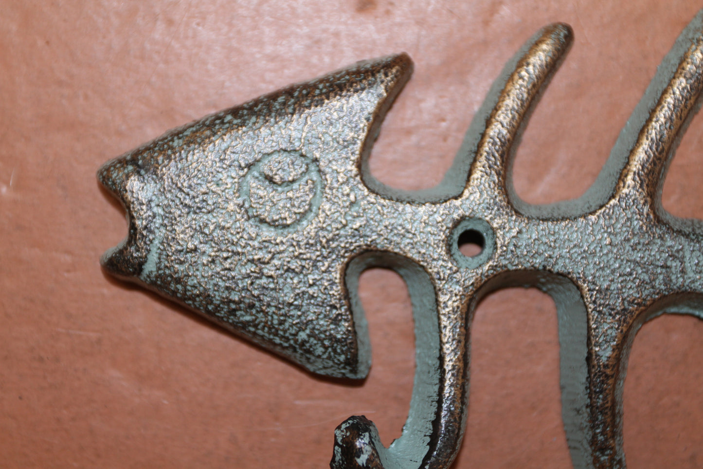 1 Large Hangry Fish Wall Hook, Fishing Decor,Country Style,Nature Theme,Gifts,BL-48