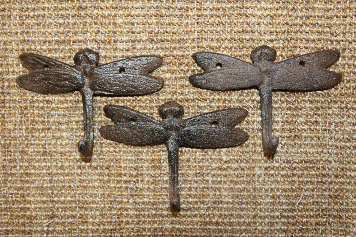 2-Medium DRAGONFLY Wall Hooks,Country Decor,Kitchen And Bath Accents,Gifts,H-120B
