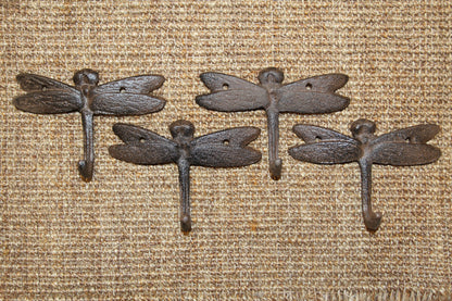 2-Medium DRAGONFLY Wall Hooks,Country Decor,Kitchen And Bath Accents,Gifts,H-120B