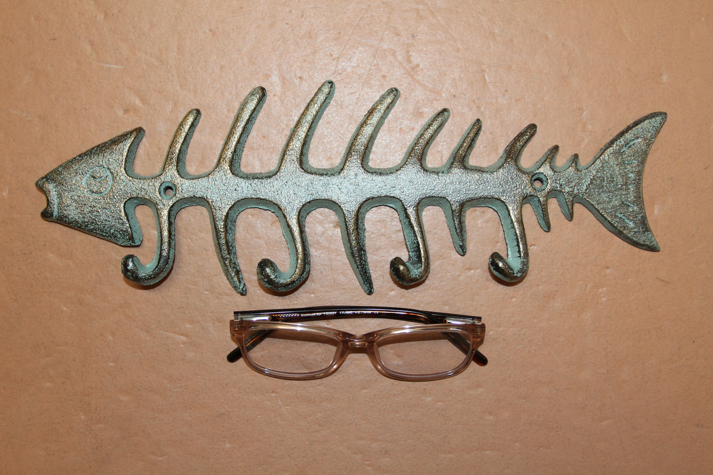 1 Large Hangry Fish Wall Hook, Fishing Decor,Country Style,Nature Theme,Gifts,BL-48