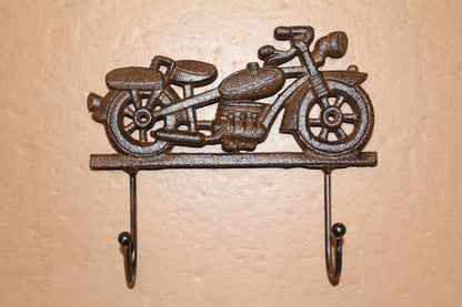1-MOTORCYCLE,Large Double Wall Hook,Biker Theme,Shop Accents,Memorabilia,Gifts,H-41