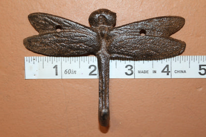 2-Medium DRAGONFLY Wall Hooks,Country Decor,Kitchen And Bath Accents,Gifts,H-120B