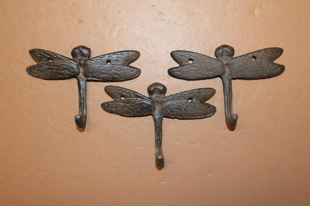 2-Medium DRAGONFLY Wall Hooks,Country Decor,Kitchen And Bath Accents,Gifts,H-120B