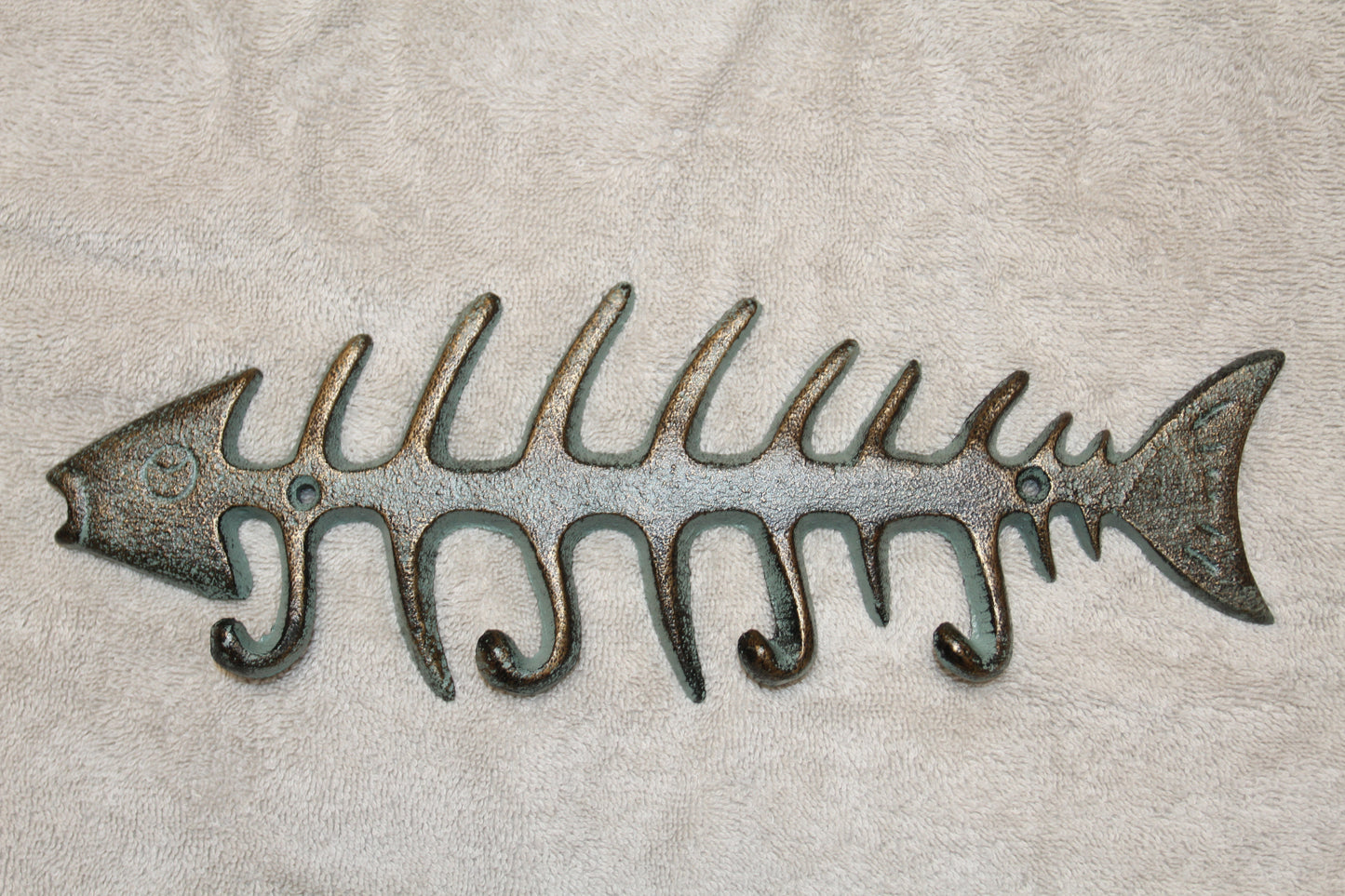 1 Large Hangry Fish Wall Hook, Fishing Decor,Country Style,Nature Theme,Gifts,BL-48