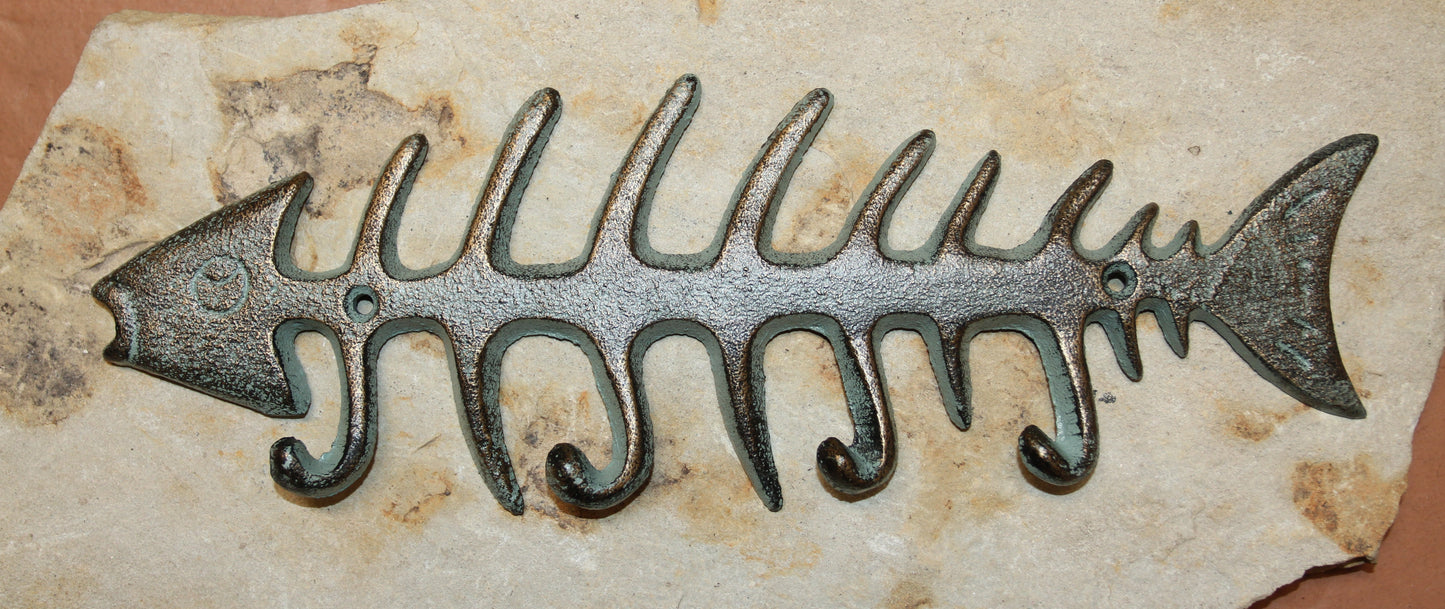 1 Large Hangry Fish Wall Hook, Fishing Decor,Country Style,Nature Theme,Gifts,BL-48