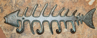 1 Large Hangry Fish Wall Hook, Fishing Decor,Country Style,Nature Theme,Gifts,BL-48