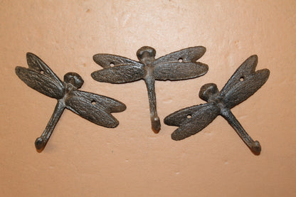 2-Medium DRAGONFLY Wall Hooks,Country Decor,Kitchen And Bath Accents,Gifts,H-120B