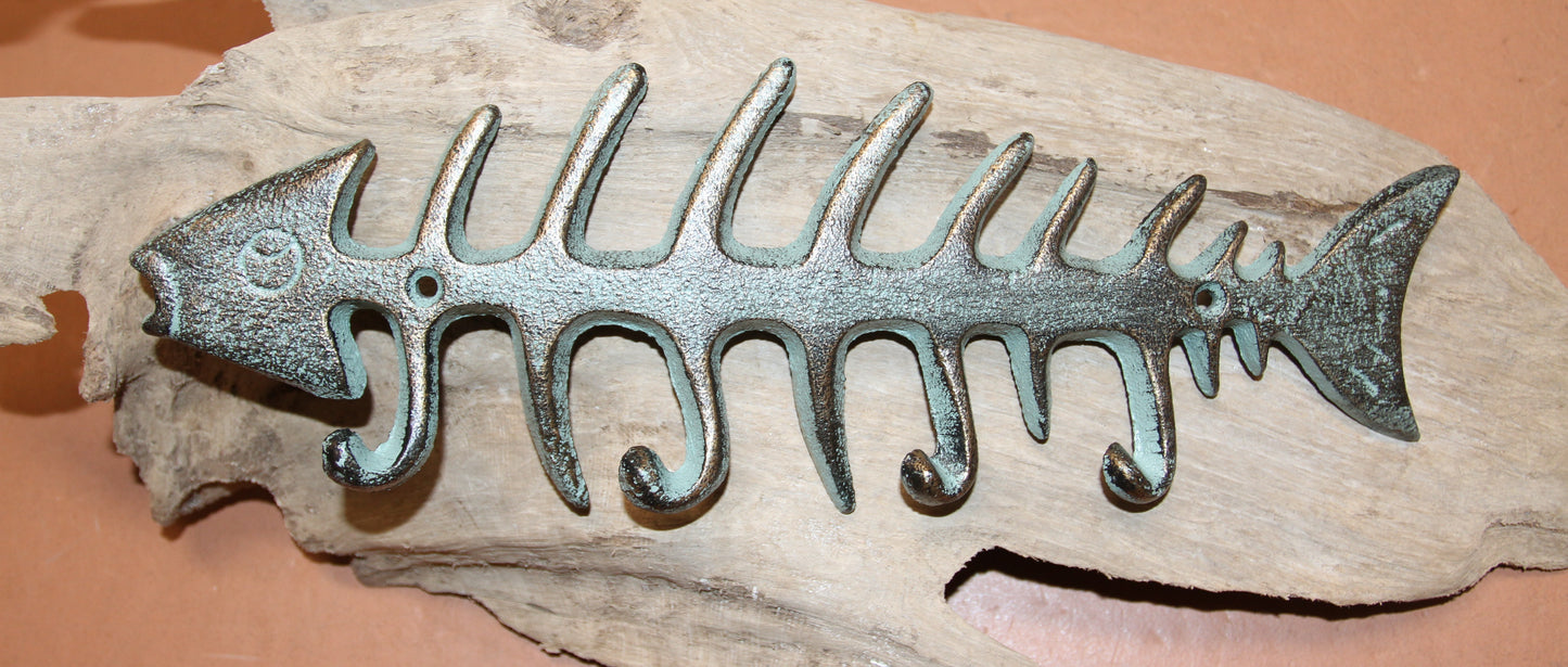 1 Large Hangry Fish Wall Hook, Fishing Decor,Country Style,Nature Theme,Gifts,BL-48