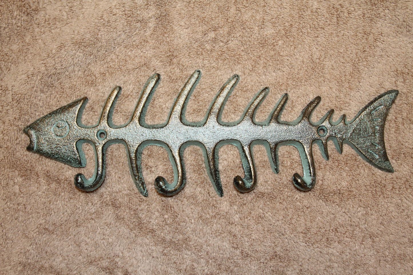 1 Large Hangry Fish Wall Hook, Fishing Decor,Country Style,Nature Theme,Gifts,BL-48