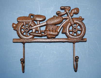 1-MOTORCYCLE,Large Double Wall Hook,Biker Theme,Shop Accents,Memorabilia,Gifts,H-41