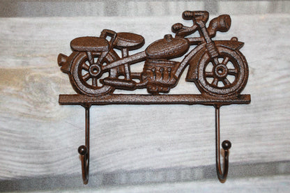 1-MOTORCYCLE,Large Double Wall Hook,Biker Theme,Shop Accents,Memorabilia,Gifts,H-41