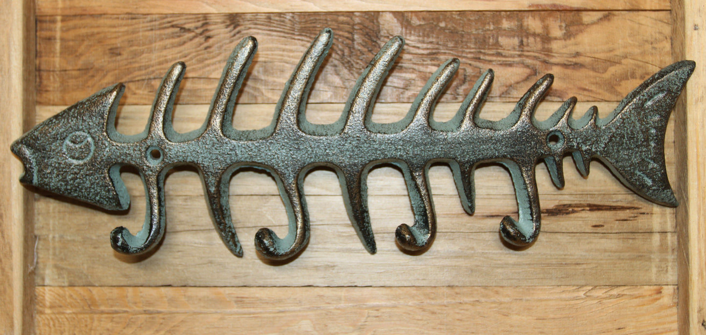 1 Large Hangry Fish Wall Hook, Fishing Decor,Country Style,Nature Theme,Gifts,BL-48