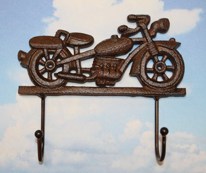 1-MOTORCYCLE,Large Double Wall Hook,Biker Theme,Shop Accents,Memorabilia,Gifts,H-41