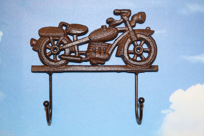 1-MOTORCYCLE,Large Double Wall Hook,Biker Theme,Shop Accents,Memorabilia,Gifts,H-41