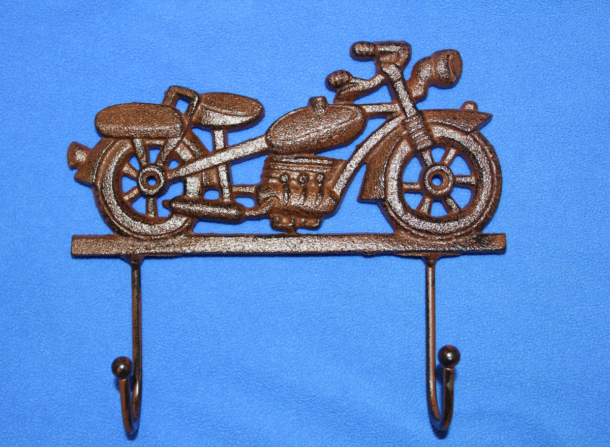 1-MOTORCYCLE,Large Double Wall Hook,Biker Theme,Shop Accents,Memorabilia,Gifts,H-41