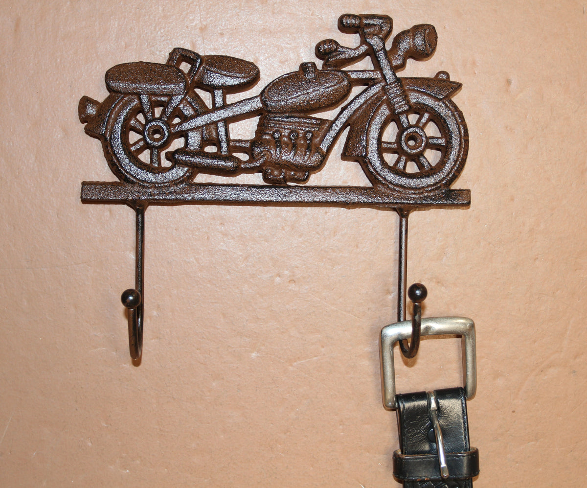 1-MOTORCYCLE,Large Double Wall Hook,Biker Theme,Shop Accents,Memorabilia,Gifts,H-41