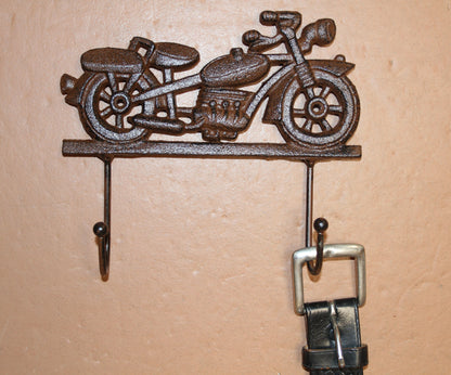 1-MOTORCYCLE,Large Double Wall Hook,Biker Theme,Shop Accents,Memorabilia,Gifts,H-41