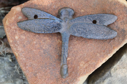 2-Medium DRAGONFLY Wall Hooks,Country Decor,Kitchen And Bath Accents,Gifts,H-120B