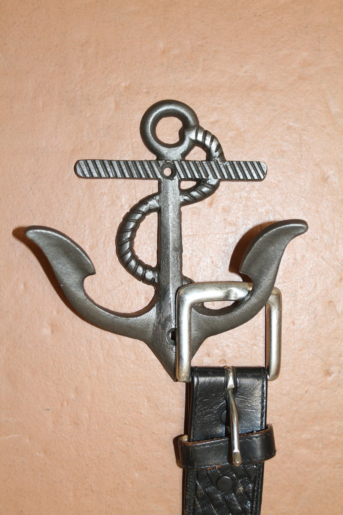 2-DOUBLE WALL HOOKS,ANCHORS,Coastal Decor,Boat Accents,Marina Style,Gifts,Bath And Kitchen Wall Hooks, N-38BI