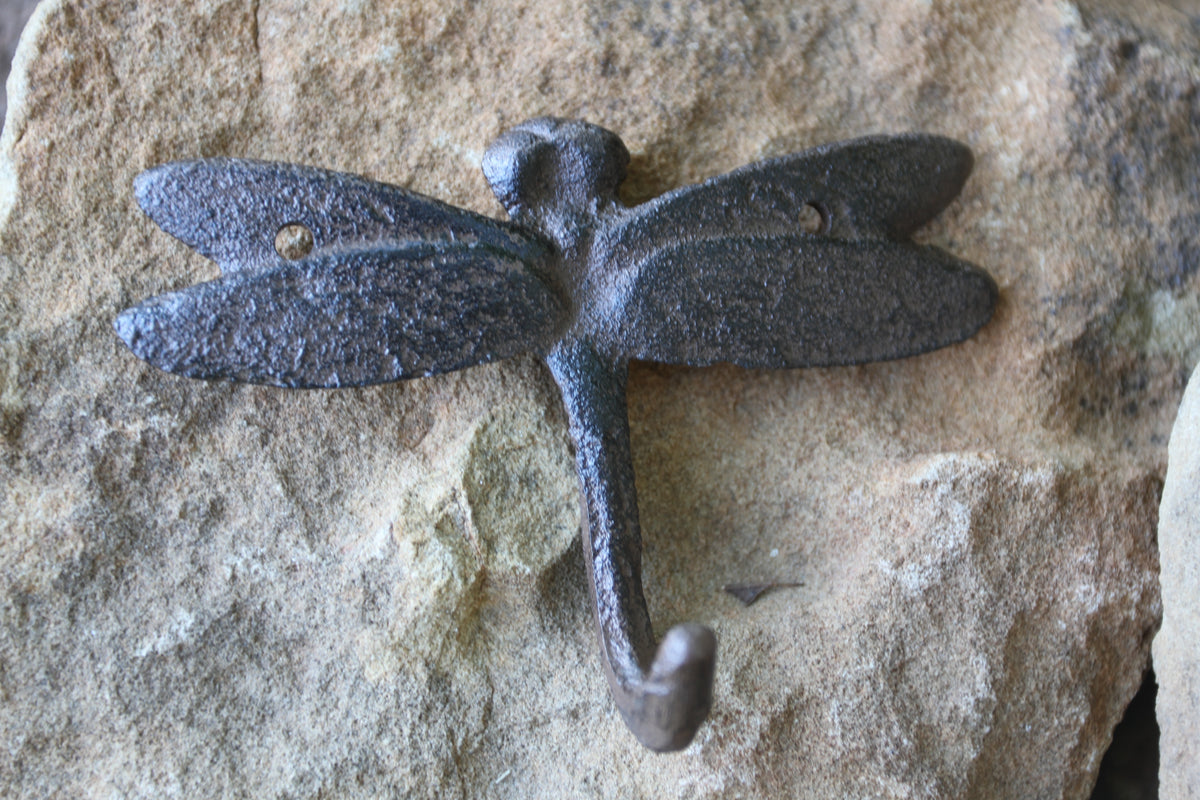 2-Medium DRAGONFLY Wall Hooks,Country Decor,Kitchen And Bath Accents,Gifts,H-120B