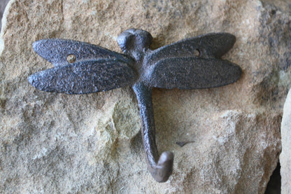 2-Medium DRAGONFLY Wall Hooks,Country Decor,Kitchen And Bath Accents,Gifts,H-120B