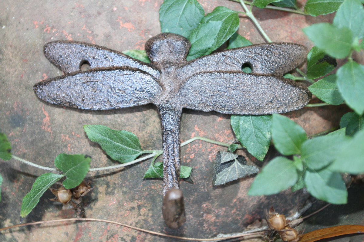 2-Medium DRAGONFLY Wall Hooks,Country Decor,Kitchen And Bath Accents,Gifts,H-120B