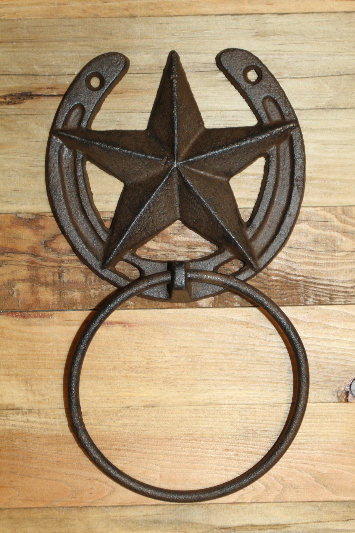 1-WESTERN STAR Towel Ring,Bathroom Decor,Kitchen Towel Holder,Country Accents,
