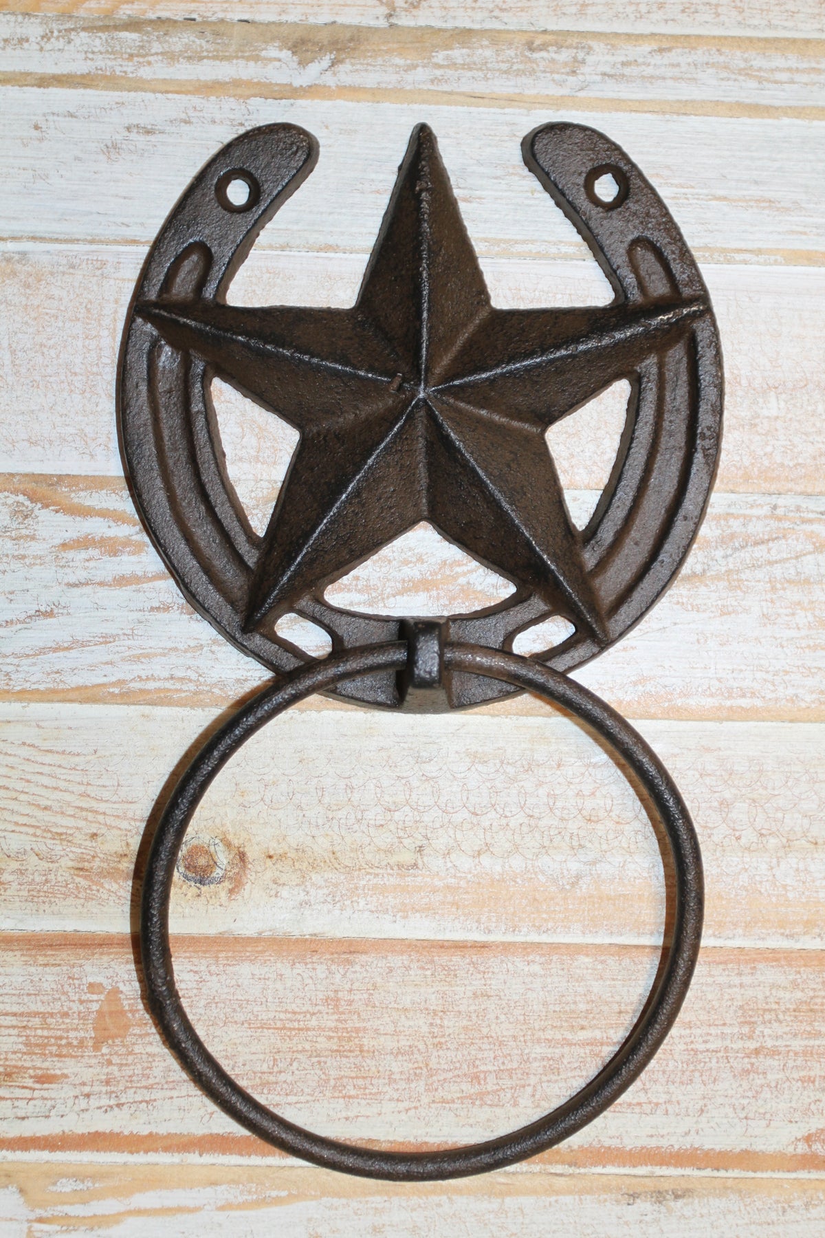 1-WESTERN STAR Towel Ring,Bathroom Decor,Kitchen Towel Holder,Country Accents,