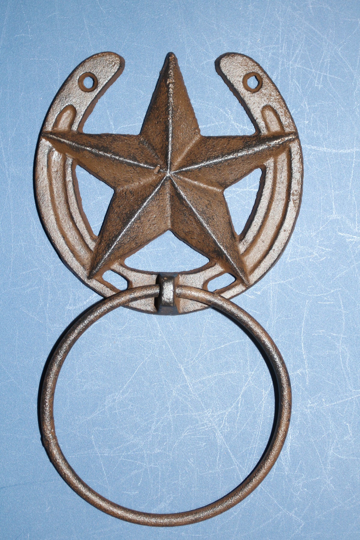 1-WESTERN STAR Towel Ring,Bathroom Decor,Kitchen Towel Holder,Country Accents,