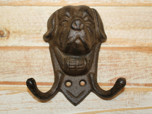 1-Large St Bernard Double Wall Hooks,Country Decor,Hanging Storage,All Occasion Gifts,W-63