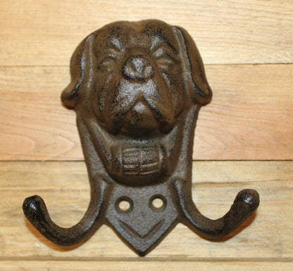 1-Large St Bernard Double Wall Hooks,Country Decor,Hanging Storage,All Occasion Gifts,W-63