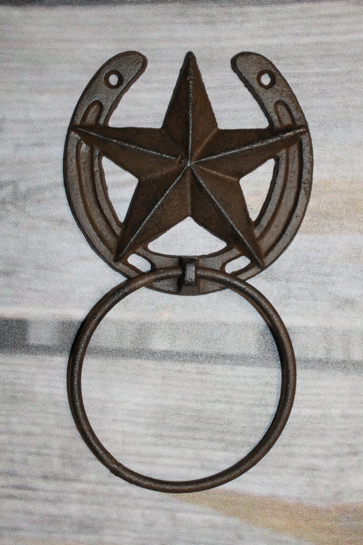 1-WESTERN STAR Towel Ring,Bathroom Decor,Kitchen Towel Holder,Country Accents,