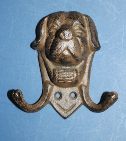 1-Large St Bernard Double Wall Hooks,Country Decor,Hanging Storage,All Occasion Gifts,W-63