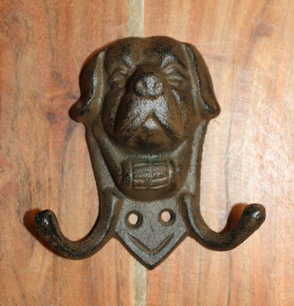 1-Large St Bernard Double Wall Hooks,Country Decor,Hanging Storage,All Occasion Gifts,W-63