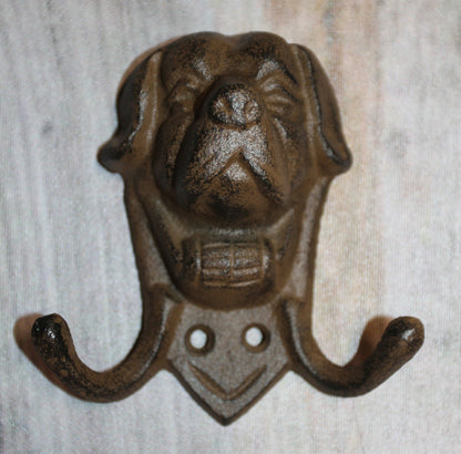 1-Large St Bernard Double Wall Hooks,Country Decor,Hanging Storage,All Occasion Gifts,W-63