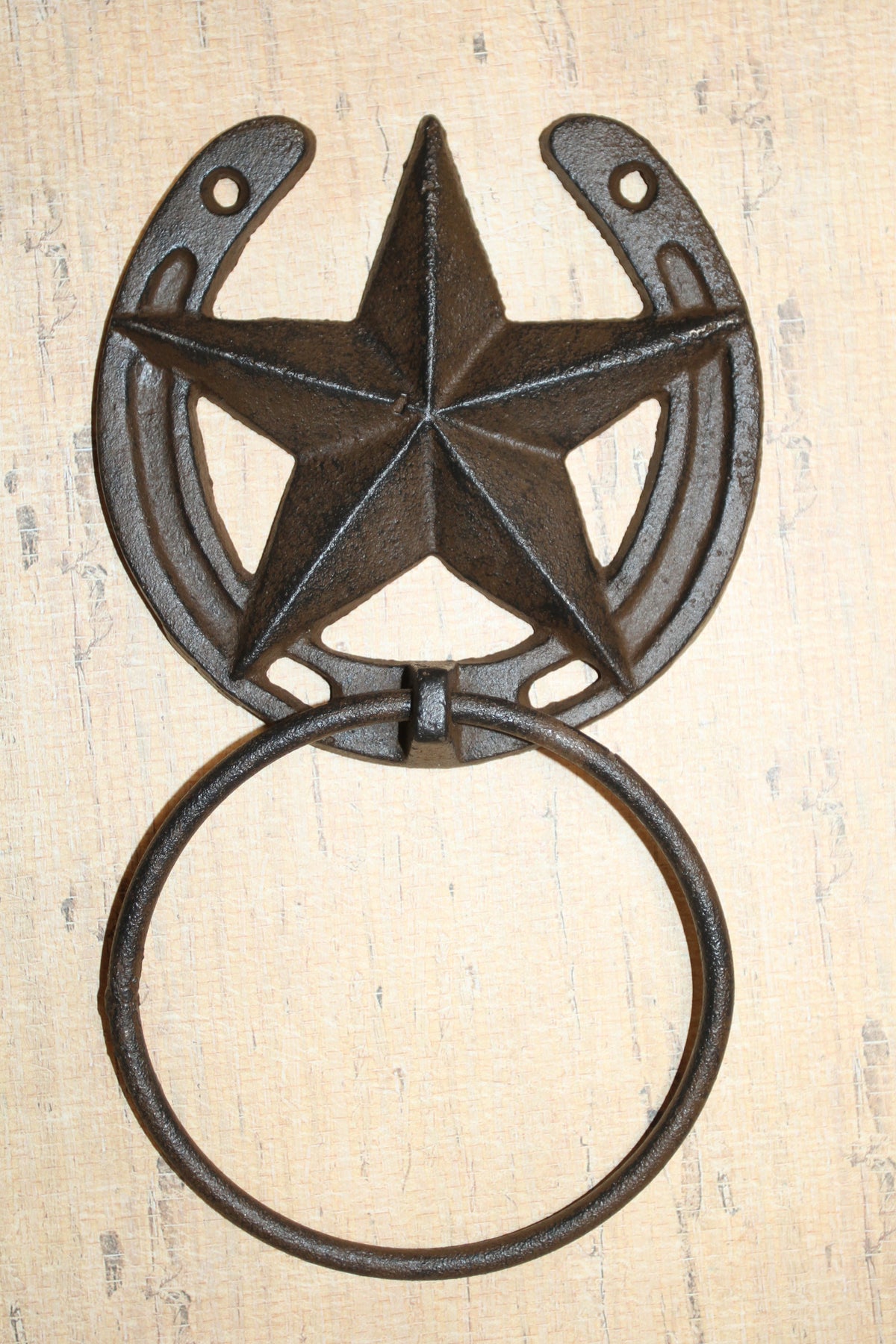 1-WESTERN STAR Towel Ring,Bathroom Decor,Kitchen Towel Holder,Country Accents,