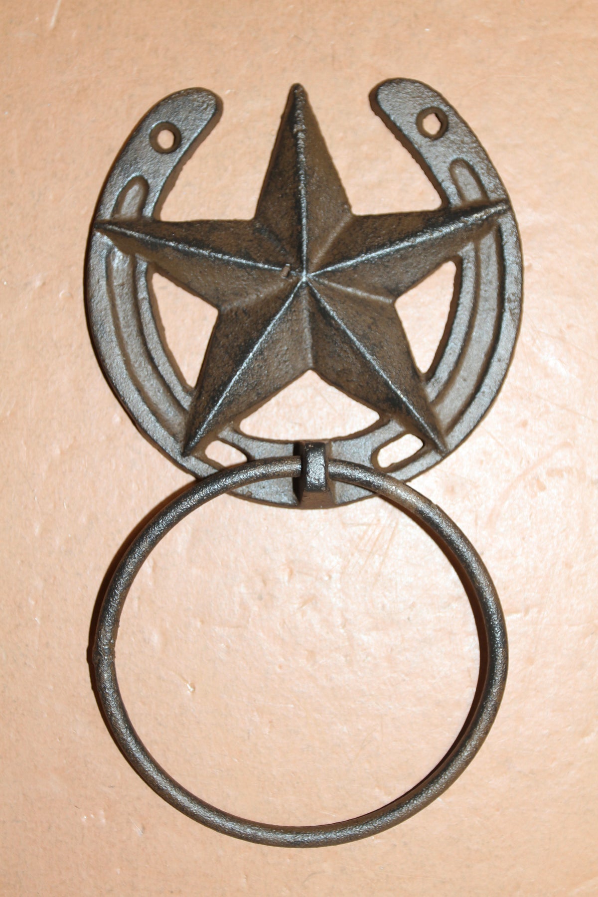 1-WESTERN STAR Towel Ring,Bathroom Decor,Kitchen Towel Holder,Country Accents,