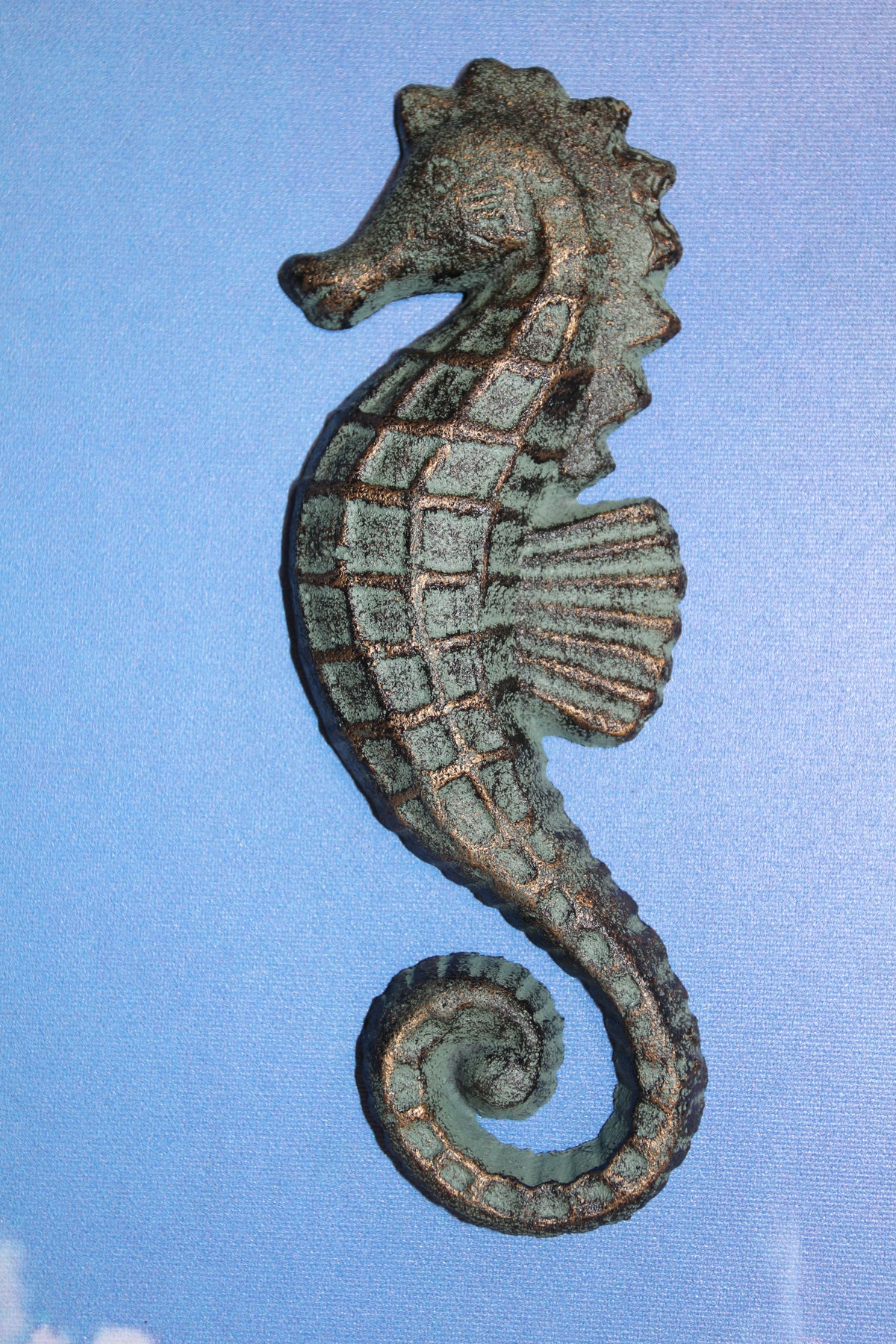 1-SEAHORSE WALL PLAQUE,Sea Life Wall Hanging,Beach House Accents,Bath Decor,Gifts,BL-77