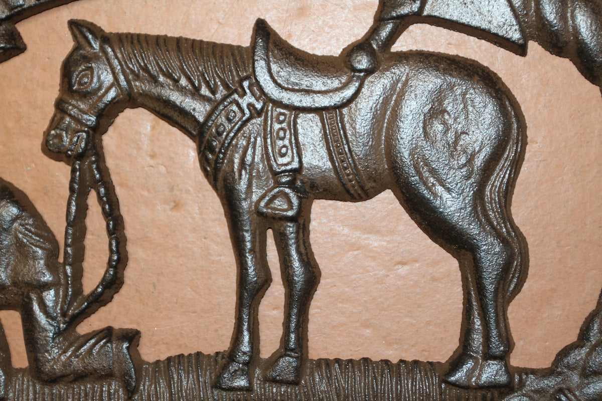1-COWBOY WELCOME PLAQUE,Religious and Spiritual Wall Decor,Western Style,Horses,Cowboys,Gifts,W-14