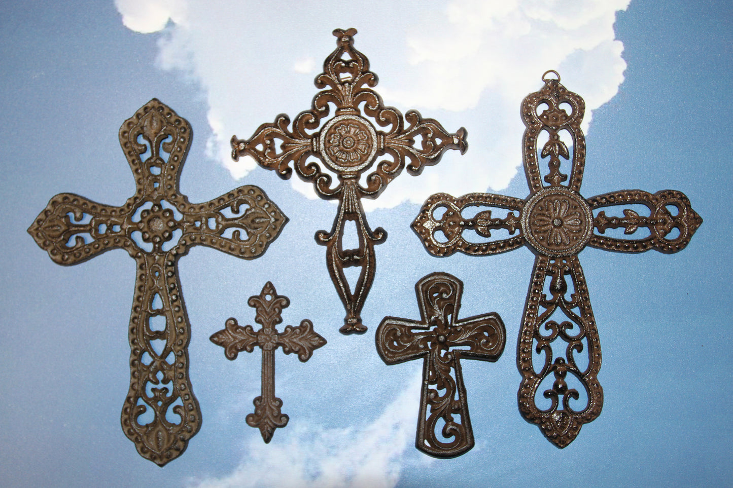 5pc SAN MARCUS Cross Collection,Victorian Style,Pastors Gift,Old world Charn,Collectible Crosses