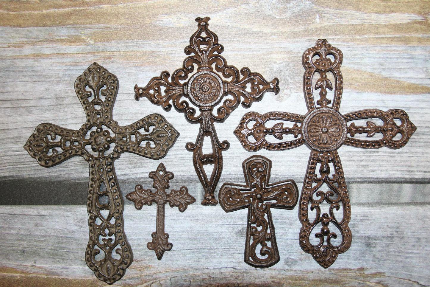 5pc SAN MARCUS Cross Collection,Victorian Style,Pastors Gift,Old world Charn,Collectible Crosses